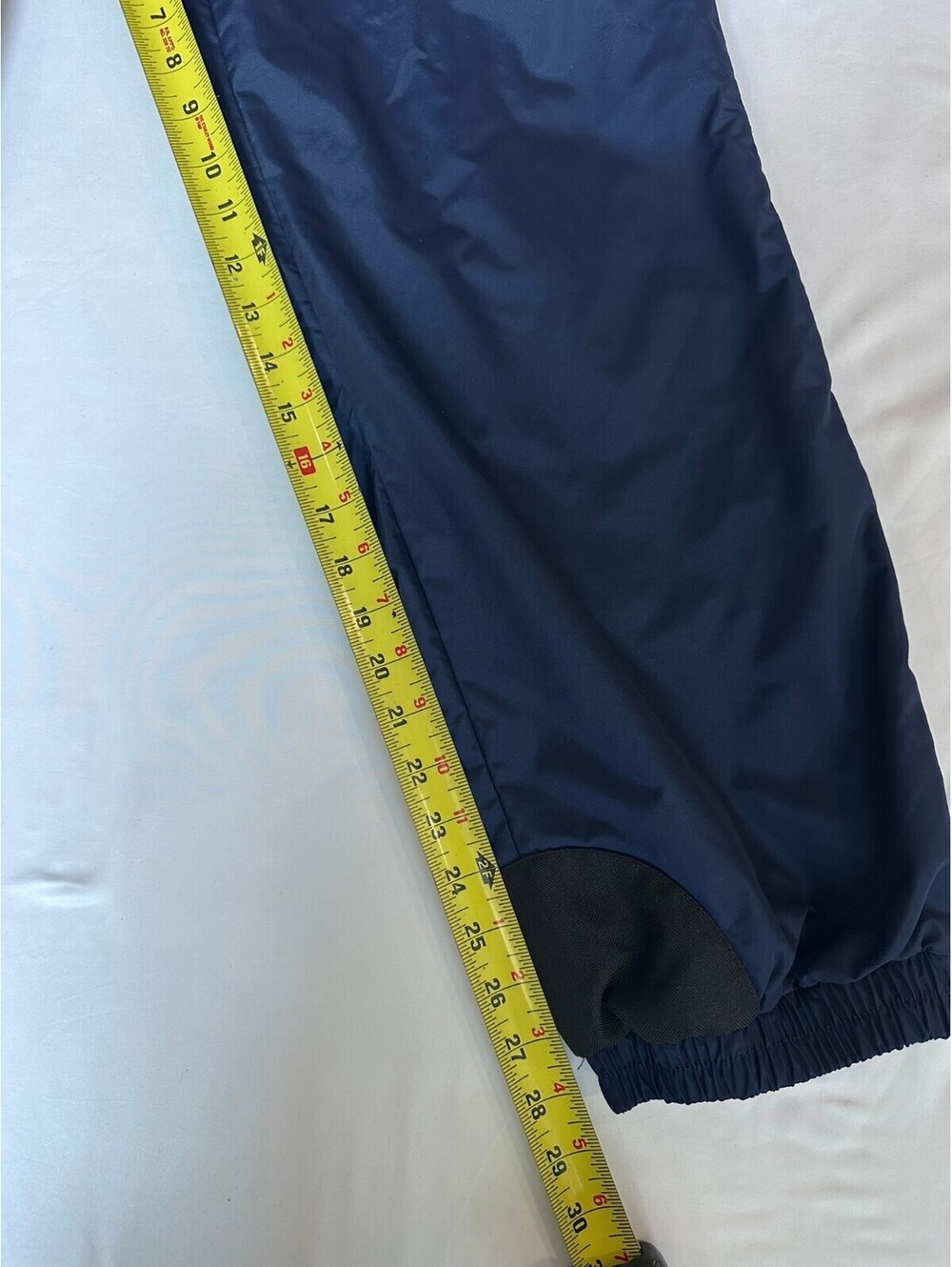 Vintage Columbia Women’s Medium Navy Nylon Wind Rain Pants Hiking Snap Cuff